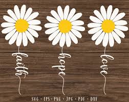Browse our daisy images, graphics, and designs from +79.322 free vectors graphics. Faith Hope Love Svg Daisy Bundle Svg Daisy Svg Flower Svg Etsy In 2020 Flower Svg Files Flower Svg Sunflower Png