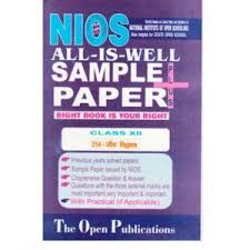 Nios Sample Papers For 10th 12th Class For April October Ode Examination Season Sample Paper Guide Book Paper Book