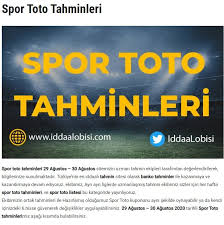 Spor Toto Tahminleri Ve Spor Toto Tahmin Spor Mac
