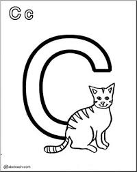 C is for cat coloring game. Coloring Page Alphabet C Abcteach