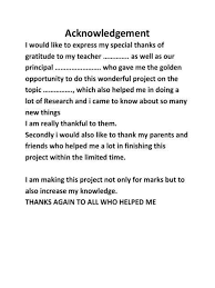 Sample acknowledgement of maths project. Acknowledgment In Project Brainly In
