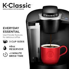 Removable drip tray ensures quick and easy cleanup. Keurig K Classic Coffee Maker Single Serve K Cup Pod Coffee Maker Black Walmart Com Walmart Com