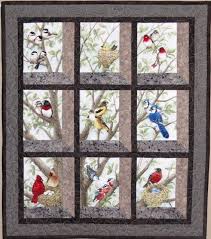 I Would Love This As A Lap Blanket Quilted And Pieced Wall Hanging Attic Window Birds In By Minimade Attic Window Quilts Bird Quilt Quilted Wall Hangings