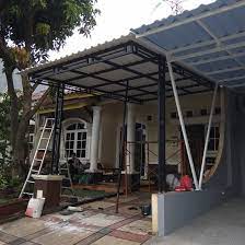 Kanopi rumah minimalis besi galvanis atap polycarbonate. 73 Model Kanopi Rumah Minimalis Terbaru 2019 Jasa Pembuatan Dan Pemasangan Kanopi Tangerang Jakarta Bogor Depok Bekasi