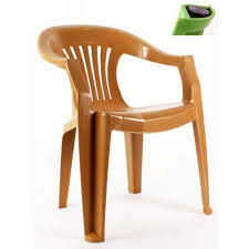 Cubuklu Kollu Plastik Sandalye Teak Teak Sandalye Yesil