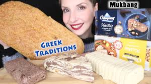 MUKBANG: ASSORTED HALVA & LAGANA 🍞 *Greek Traditions*