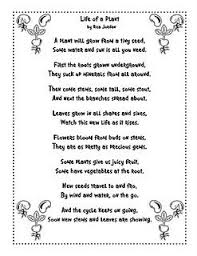 Life Of A Plant Science Life Cycles Plant Life Cycle Science Poems