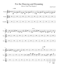 For The Dancing And Dreaming Httyd 2 Sheet Music For Violin Guitar Download Free In Pdf Or Midi Piano Tutorials Dance Httyd