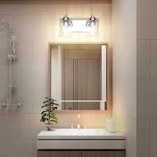 Vintage glass wall cabinet for renovation. Solfart 13 5 Inch Vintage Bathroom Vanity Light Fixtures Over Mirror Gloss Chrome Metal With Bronze Crystal Glass Globe 2 Lights