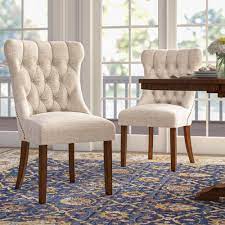 The lower part of the chair is composed of four rubber. Lark Manor Glidden Dining Chair In Beige Reviews Wayfair