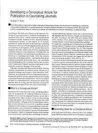 An academic concept paper is a brief summary of a research project written by a university student who is about to conduct a certain research. Pdf Developing A Conceptual Article For Publication In Counseling Journals