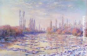 Everything that we see in this painting is literally buried in snow. 10 Claude Monet Paintings Winter Scene That You Can Buy Now Fabulous Masterpieces Blog