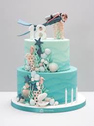 For under the sea parties to make fish scales and mermaid cake decorations. Diver 18th Birthday Cake Under The Sea Divingcake Watersportcake Extremalsportcake Turquoisecake 18th Birthday Cake Ocean Cakes Beach Cakes