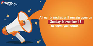 Today icici bank open or not and bank opening time here you can see will be today icici bank open or not and what is icici bank opening time. Icici Bank Auf Twitter For Your Convenience All Our Branches Will Remain Open Today Know More Https T Co Ooqbsxnpml