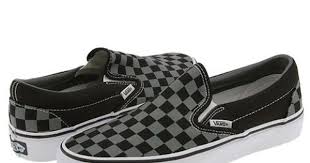 Black And True White Checkered Vans Saw This On Zappos Mobile Vans Slip On Black Vans Slip On Slip On Sneakers
