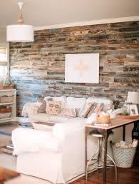 Reclaimed Weathered Wood Accent Walls In Living Room Mobile Home Living Manufactured Home