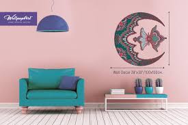 Home murals, decals, and wall art for home decorating. Moon Mandala Wall Decals Peel And Stick Wall Decal 13 Watercolor Wall Art Home Decor Home Living Kromasol Com
