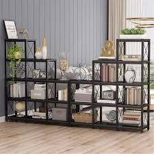 Corner Bookshelf 9 Cube Stepped Etagere Bookcase N A On Sale Overstock 30488462 Build this bookcase room divider to suite your needs.