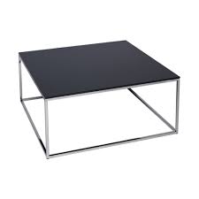 Black Glass And Silver Metal Contemporary Square Coffee Table This stylish table uses floor glides to protect your floors and.