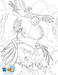 Coloring Page Featuring Blu And Roberto From Rio2 Coloring Pages Rio 2 Colouring Pages