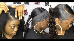 Invisible Ponytail With Swoop Youtube Invisible Ponytail Hairstyles With Bangs Weave Ponytail Hairstyles