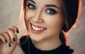 Wallpaper look, close-up, face, model, portrait, makeup, hairstyle, brown  hair for mobile and desktop, section девушки, resolution 2048x1366