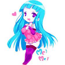 Mememe Simple Backgrounds Blue Hair Very Long Hair
