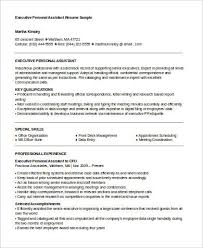 Free 8 Sample Personal Assistant Resume Templates In Ms Word Pdf