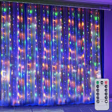 Wall lights can instantly turn a flat wall into something decorative and worth noticing. Amazon Com Diy Pattern Flexible 8 Modes 300led Multicolor Copper Wire Curtain Lights String Lights With Remote Window And Wall Decorations For Christmas Room Party Garden Home Improvement