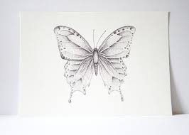 Download Unique Butterfly Drawing Download Butterfly Drawing Tattoo Style Stock Illustration 744287008 Butterfly Drawing Blue Butterfly Tattoo Ink Drawing