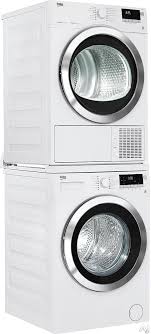 Maybe you would like to learn more about one of these? Beko Bewadrec05 Stacked Washer Dryer Set With Front Load Washer And Electric Dryer In White