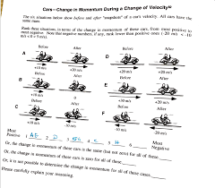 It tells about how far an object moves in a given interval of time. Cars Change In Momentum During A Change Of Velocity Chegg Com