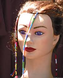 purple eye's hair braids for festival