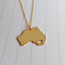 Custom Australia Necklace Australia Map Necklace Gold Australia Charm Necklace Australia City Necklace State Shaped Necklace With A Heart City Necklace Map Necklace Personalized Monogram Necklace