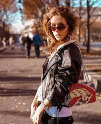 Jelena Marija Ride Or Die Leather Moto Jacket Type Alpha Embroidered Leather Jacket Leather Jackets Women Real Leather Jacket