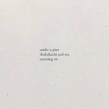 Kashyapi On Instagram Morning Haiku Under A Pine Shakuhachi And Tea Morning Sit Zen Haiku Poetry Haiku Words Poetry