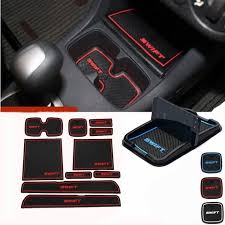 Car Phone Holder Gate Slot Pad Rubber Car Cup Interior Cup Cushion Door Mat Cup Stickers Covers For Suzuki Swift Car Phone Holder Iphone Car Holder Car Holder