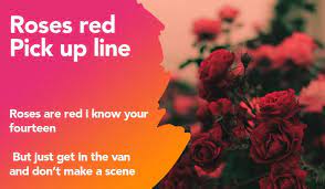 So sit on my face. 50 Roses Red Pick Up Lines The Pickup Lines