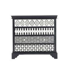 Commode Noire Et Blanche L 90 Cm Maisons Du Monde Commode Noire Commode Bois Commode