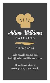 Beautiful cards for my business. Catering Business Cards Match Your Color Style Free