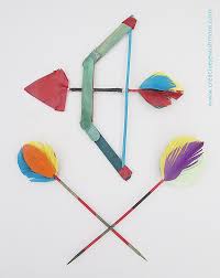 So easy to make and fantastic quality to give as a homemade gift too. Popsicle Stick Bow With Skewer Arrows Arrow Crafts Bow And Arrow Diy Lag Baomer Crafts