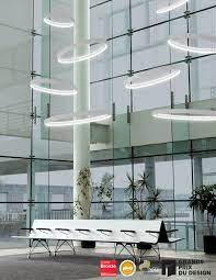 Cycle The Perfectly Diffused Direct Indirect Illumination Of Cycle Creates A Luminous Halo High Ceiling Lighting Commercial Lighting Fixtures Atrium Lighting