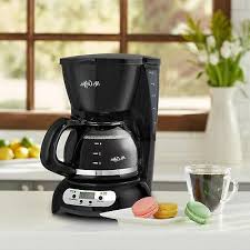 The updated, ergonomic carafe design with ounce markings takes the guesswork out of measuring. Mr Coffee Programmable Drip Coffeemaker 5 Cup Black