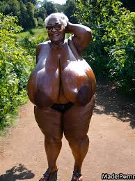 Sex Porn huge boobs saggy tits african american bbw nude made fat Granny  Photo