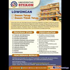 Check spelling or type a new query. Lowongan Kerja Universitas Sains Dan Teknologi Komputer Februari 2021