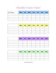 editable chore charts printable monthly chore chart with