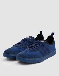 Black And Blue Adidas Shoes Adidas C P Company Samba Sneaker In Dark Blue Sneakers All Black Sneakers Dark Blue