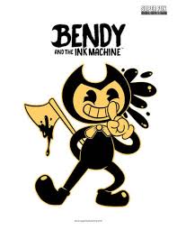 Bendy and the ink machine coloring book (christmas edition): Bendy And The Ink Machine Coloring Page Super Fun Coloring