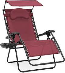 Looking for a good deal on anti gravity chair? Amazon Com Best Choice Products Oversized Steel Mesh Zero Gravity Reclining Lounge Patio Chair W Folding Canopy Shade And Cup Holder Red Kitchen Dining