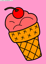 Qui veut que la camionnette du marchand de glace passe dans sa rue? Dessin Colorie Glace A La Cerise Par Sans Depasser Girl